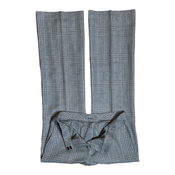 ANN TAYLOR WOOL BLEND HERRINGBONE FLAT FRONT LINED WIDE LEG TROUSER PANTS - Picture 4 of 11